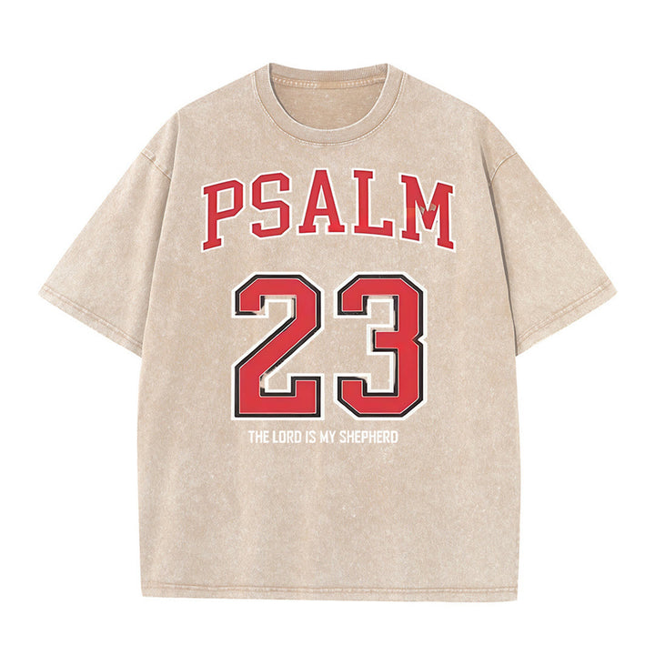 Christianartworkshop Psalm 23 Christliches Unisex-T-Shirt, gewaschen