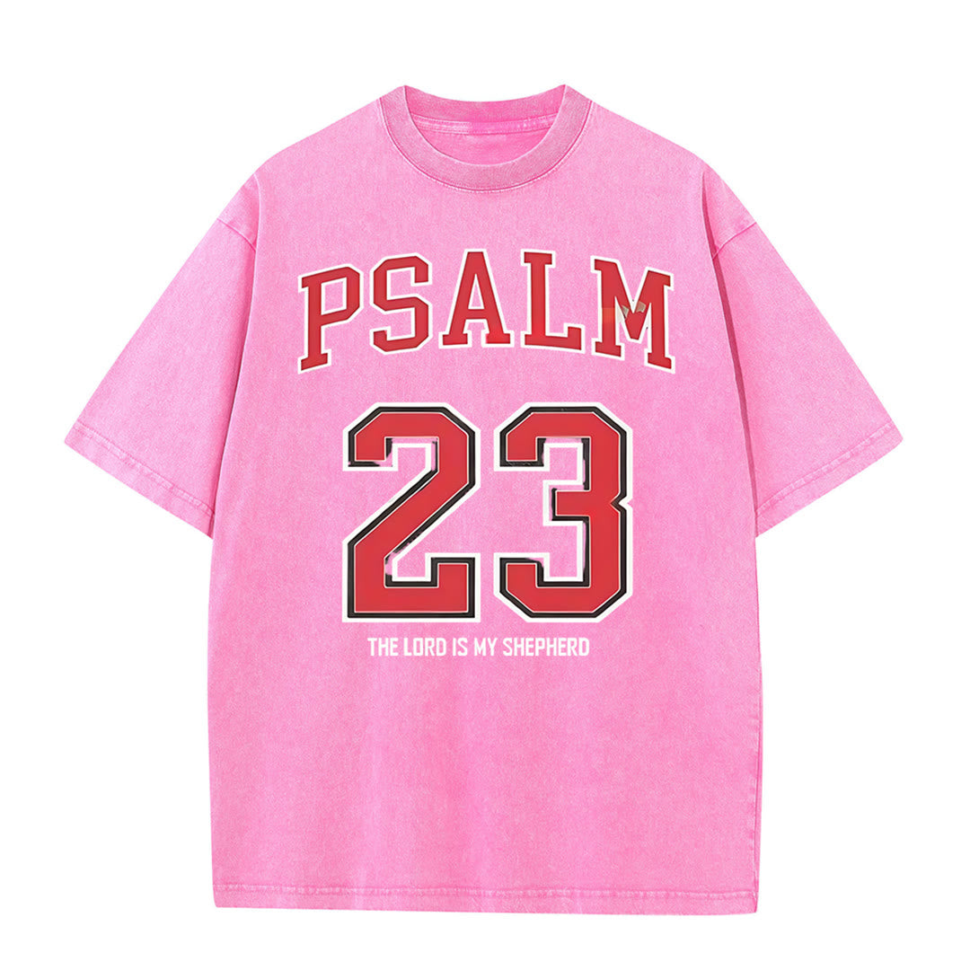 Christianartworkshop Psalm 23 Christliches Unisex-T-Shirt, gewaschen