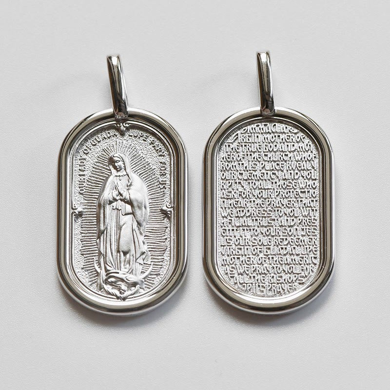 Christianartworkshop Halskette mit Anhänger „Unsere Liebe Frau von Guadalupe“ aus 925er Sterlingsilber, elegant - image 1