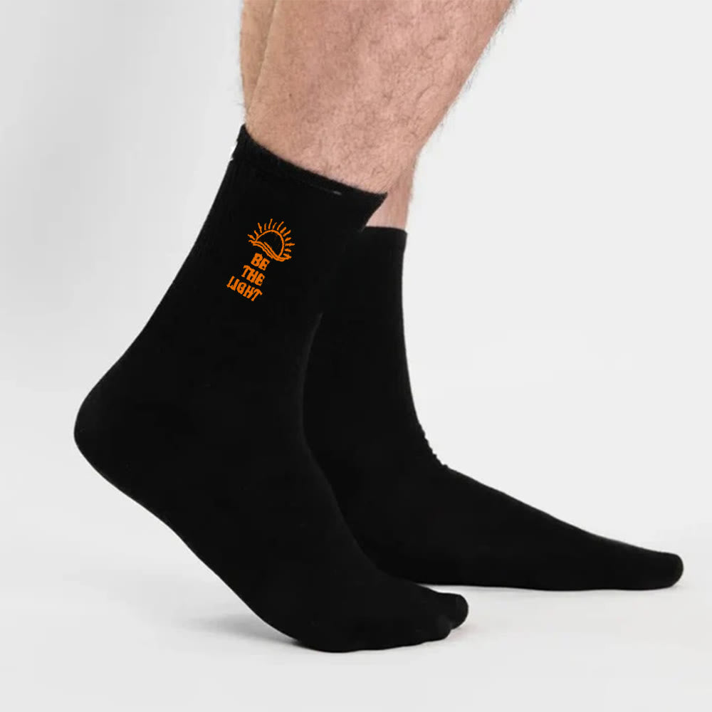 Christianartworkshop Sei das Licht mit schimmernden Sea Horizon Crew-Socken: Strahle mit Geist - image 6