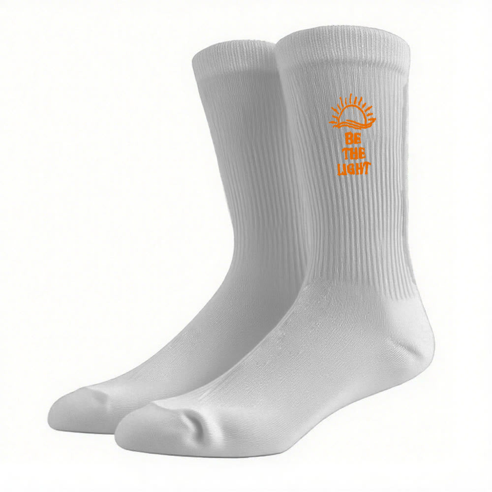 Christianartworkshop Sei das Licht mit schimmernden Sea Horizon Crew-Socken: Strahle mit Geist - Grau - Damen (EU 36–39/US 8,5–9) - image 12