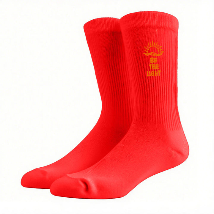 Christianartworkshop Sei das Licht mit schimmernden Sea Horizon Crew-Socken: Strahle mit Geist - Rot - Damen (EU 36–39/US 8,5–9) - image 16