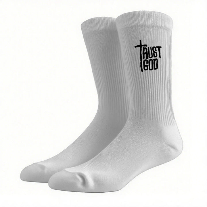 Christianartworkshop Trust God Cross-Design Faith Crew Socken: Gehen Sie mutig mit Christus - Grau - Damen (EU 36–39/US 8,5–9) - image 12