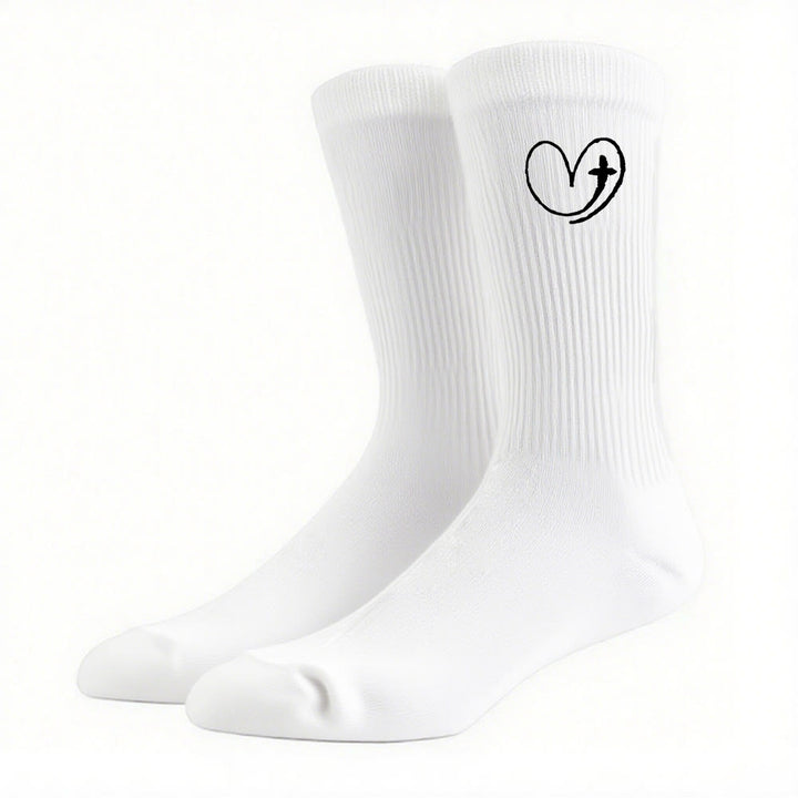 Christianartworkshop Glaubensinspirierte Herz- und Kreuzsocken: Eine sanfte Erinnerung an Gottes Liebe - image 4