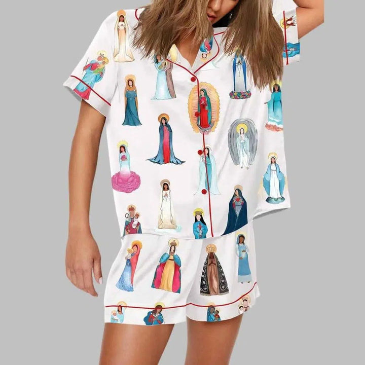 Christianartworkshop Katholisches Pyjama-Set „Unsere Liebe Frau von Guadalupe“: Schlafen Sie eingehüllt in heilige Gnade - image 3