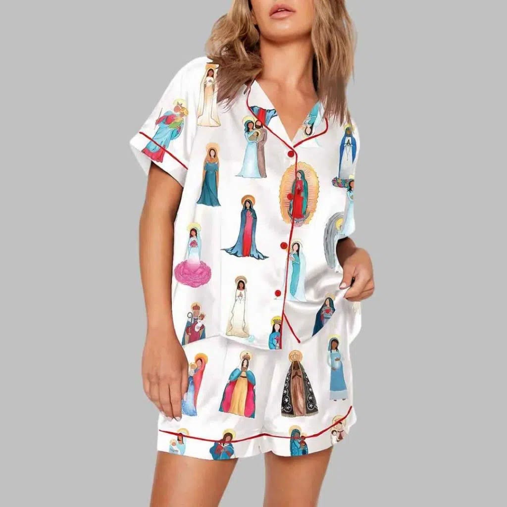 Christianartworkshop Katholisches Pyjama-Set „Unsere Liebe Frau von Guadalupe“: Schlafen Sie eingehüllt in heilige Gnade - 3XL - image 0