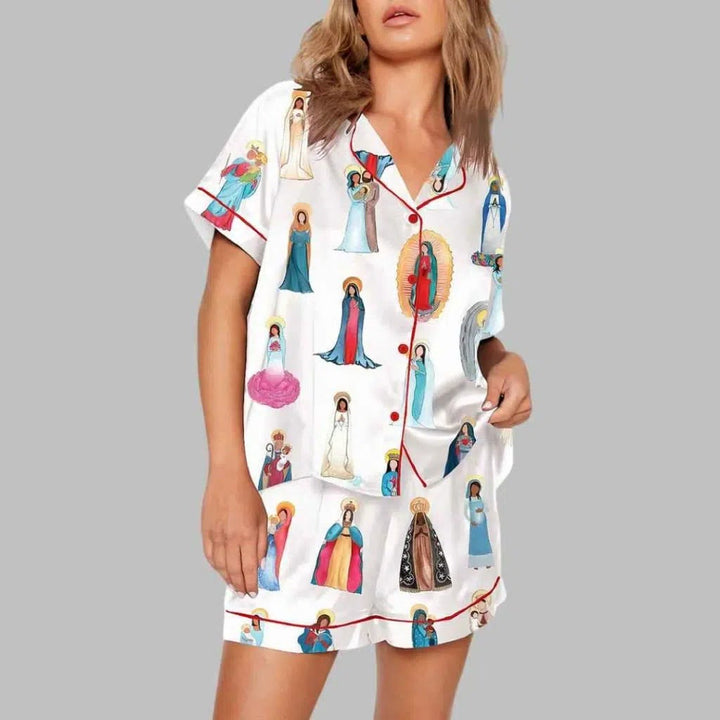 Christianartworkshop Katholisches Pyjama-Set „Unsere Liebe Frau von Guadalupe“: Schlafen Sie eingehüllt in heilige Gnade - 3XL - image 0
