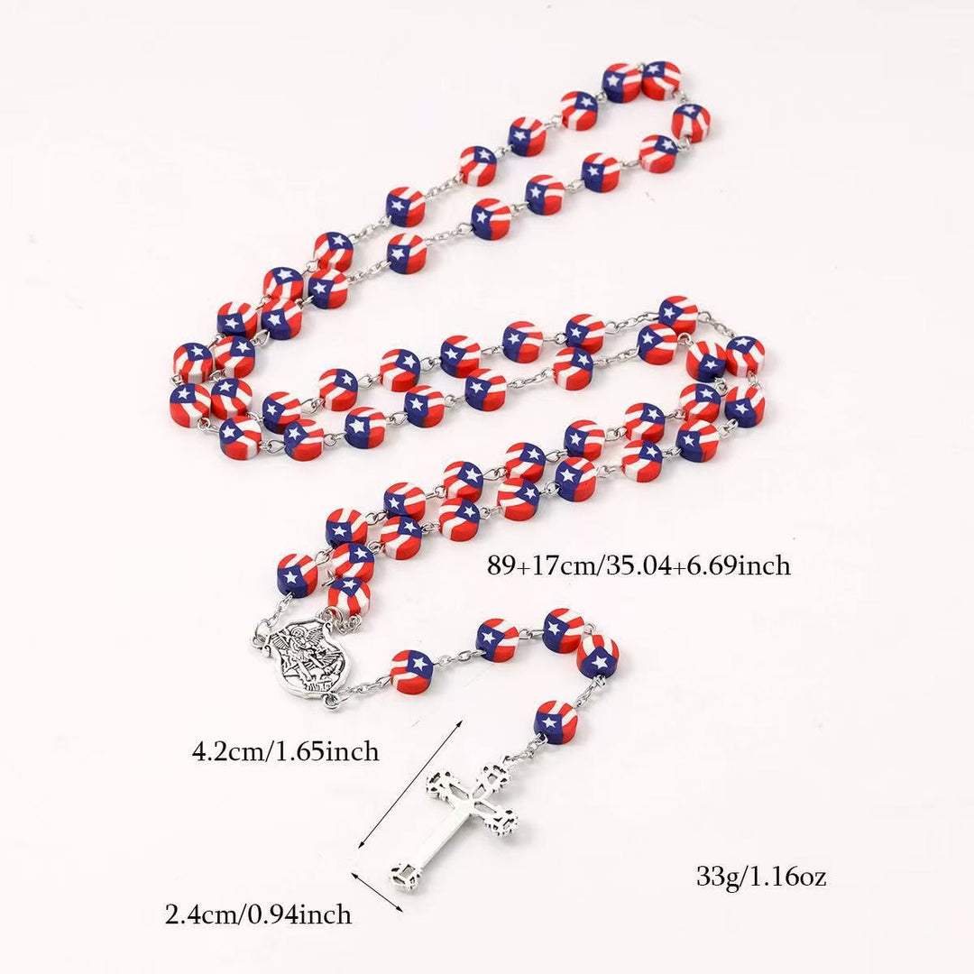 Christianartworkshop Patriotischer Rosenkranz zur amerikanischen Unabhängigkeit mit Schutzengel St. Michael - image 6