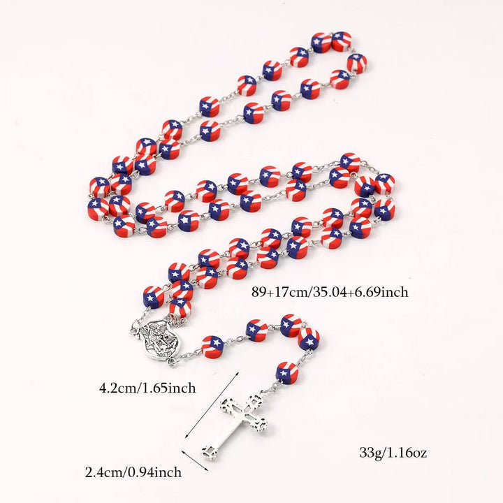 Christianartworkshop Patriotischer Rosenkranz zur amerikanischen Unabhängigkeit mit Schutzengel St. Michael - image 5