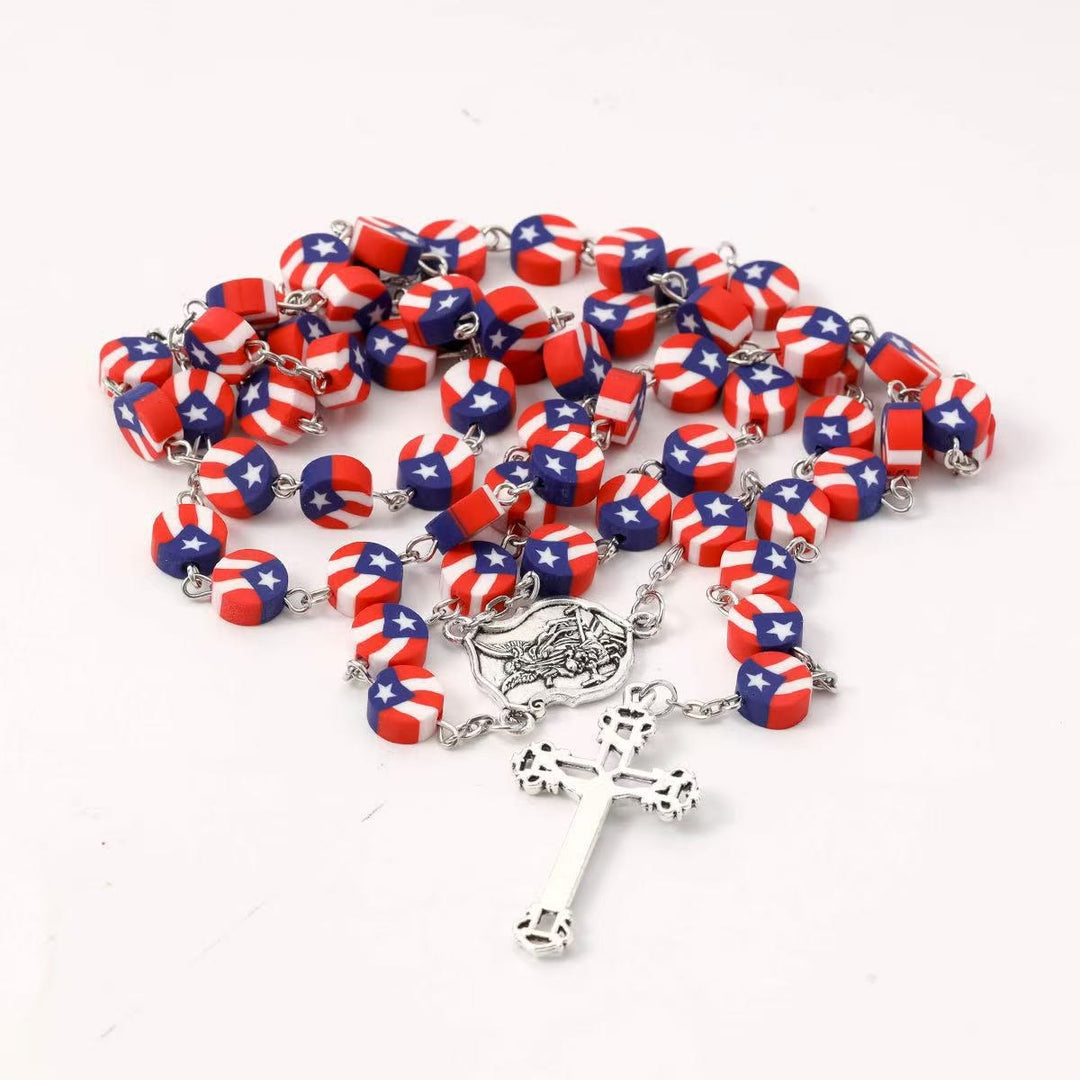 Christianartworkshop Patriotischer Rosenkranz zur amerikanischen Unabhängigkeit mit Schutzengel St. Michael - image 5