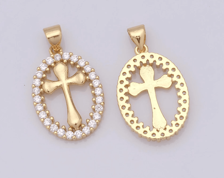Christianartworkshop Elegante ovale Kreuz-Halskette mit Kristall-Halo: Ein wertvolles Geschenk des Glaubens - image 6