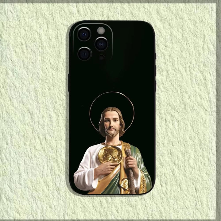 Christianartworkshop Handyhülle mit dem Heiligenbild Jesus: Ein Symbol des Glaubens und des Schutzes - Klassischer Heiliger - 15plus - image 2