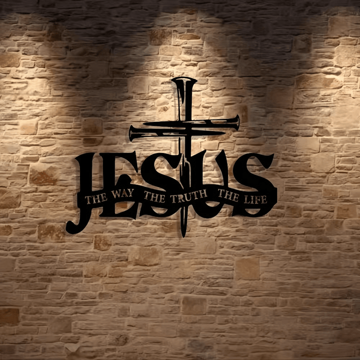 Christianartworkshop Wanddekoration aus Metall: Jesus und Kreuz – Wohnaccessoires - image 9