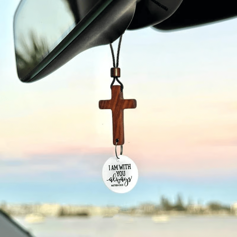 Christianartworkshop Bibelvers-Kreuz-Ornament zum Aufhängen im Auto: Jeden Tag nach einem Bibelvers suchen - A - image 1