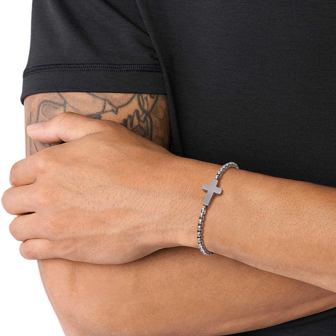 Christianartworkshop Minimalistische Kreuzkettenarmbänder: Zwei Farben mit Segenskarte - image 9