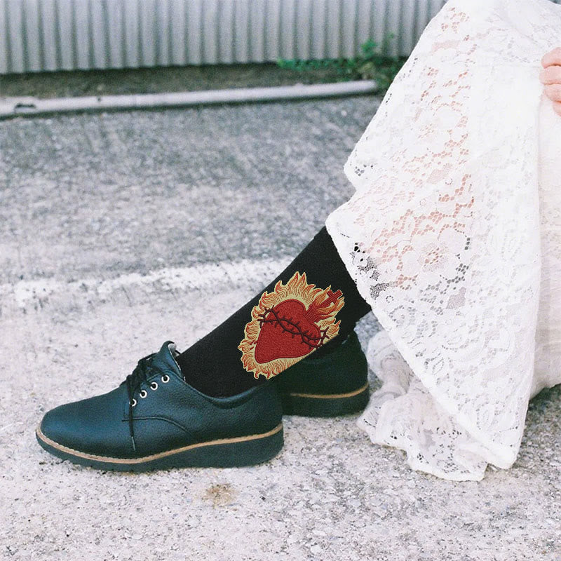Christianartworkshop Unisex-Socken mit dem Heiligen Herzen, die Liebe und spirituellen Schutz ausstrahlen - image 3