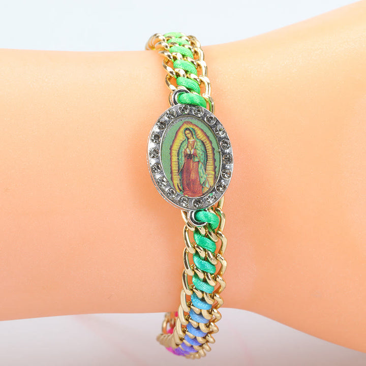 Christianartworkshop Unsere Liebe Frau von Guadalupe, leuchtend buntes gewebtes Armband für treuen Stil - Mehrfarbig - image 9