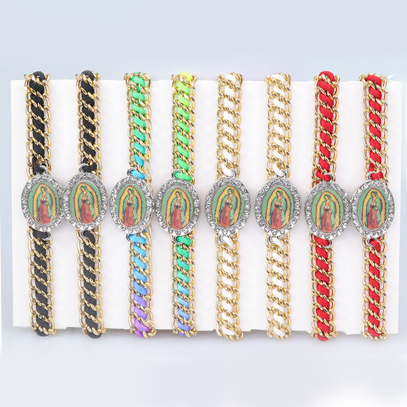 Christianartworkshop Unsere Liebe Frau von Guadalupe, leuchtend buntes gewebtes Armband für treuen Stil - image 2