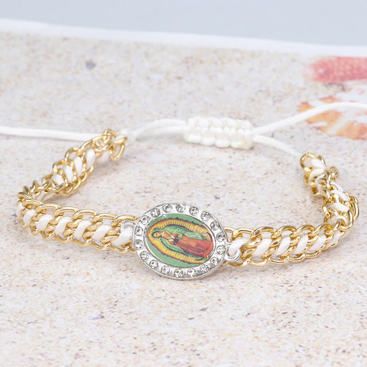 Christianartworkshop Unsere Liebe Frau von Guadalupe, leuchtend buntes gewebtes Armband für treuen Stil - image 4