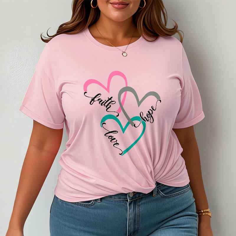Christianartworkshop Glaube Hoffnung Liebe Christliches Herzdesign Unisex-T-Shirt für Gläubige - image 16