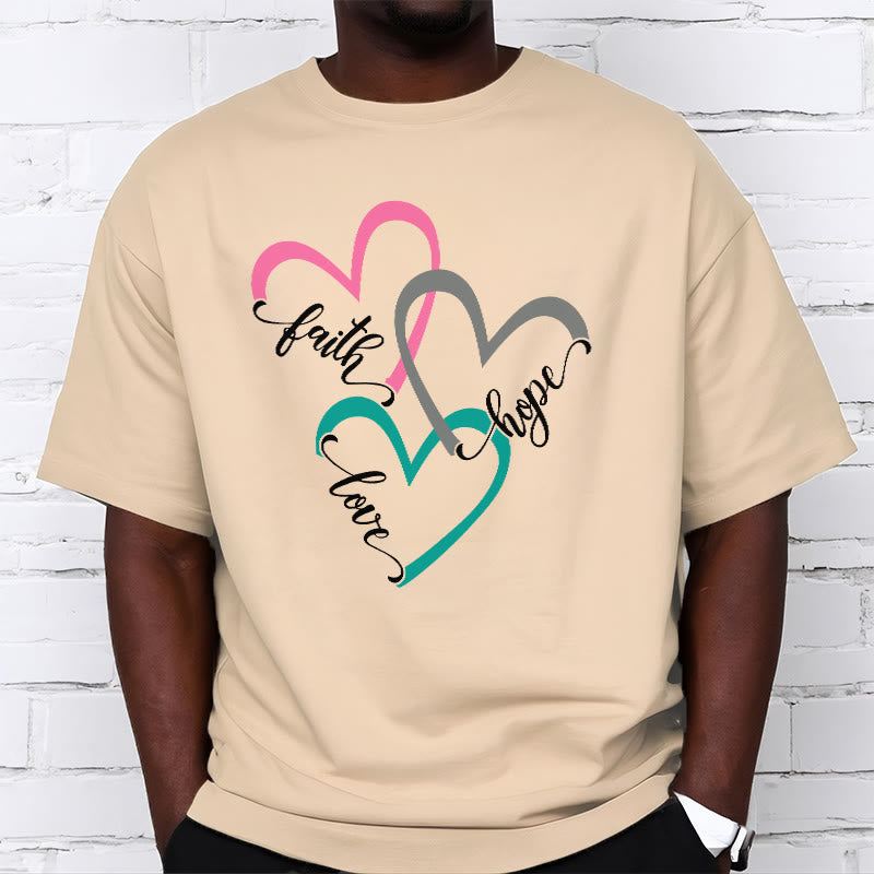 Christianartworkshop Glaube Hoffnung Liebe Christliches Herz Design Unisex T-Shirt für Gläubige - image 12