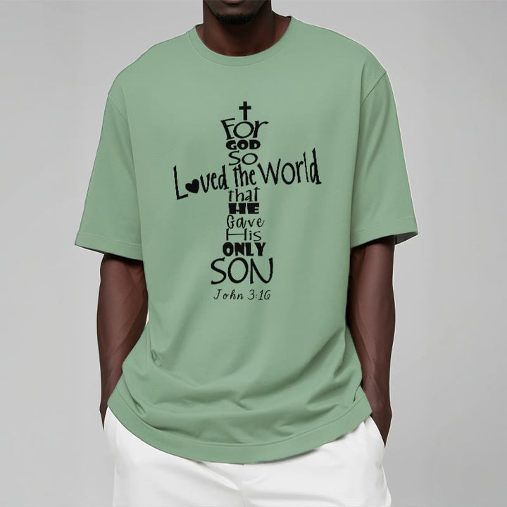 Christianartworkshop „Denn so sehr hat Gott die Welt geliebt“ – Unisex-T-Shirt mit Bibelvers - image 15