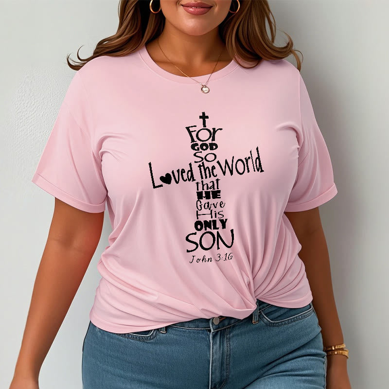 Christianartworkshop Unisex-T-Shirt mit christlichem Bibelvers „Für Gott hat die Welt so geliebt“ - image 18