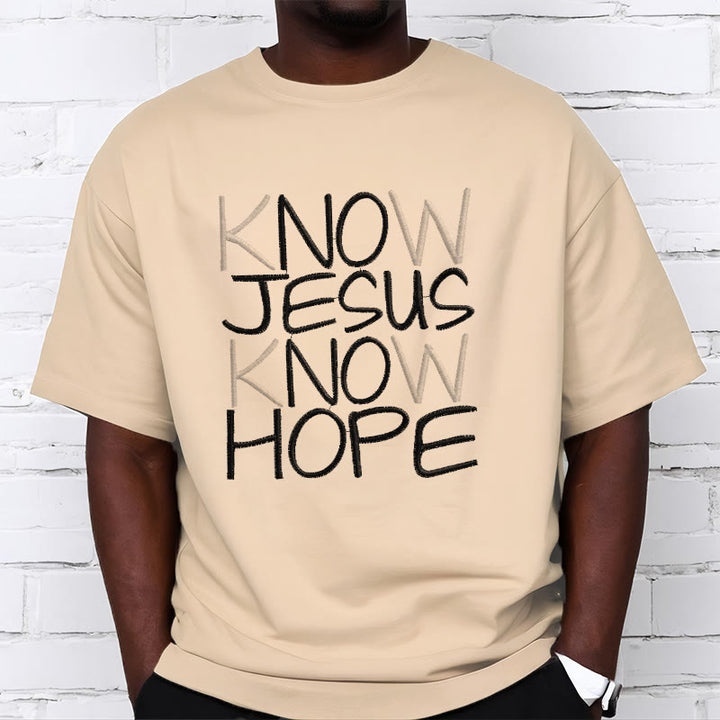 Christianartworkshop Unisex-T-Shirt „Kenne Jesus, kenne die Hoffnung“ - image 1
