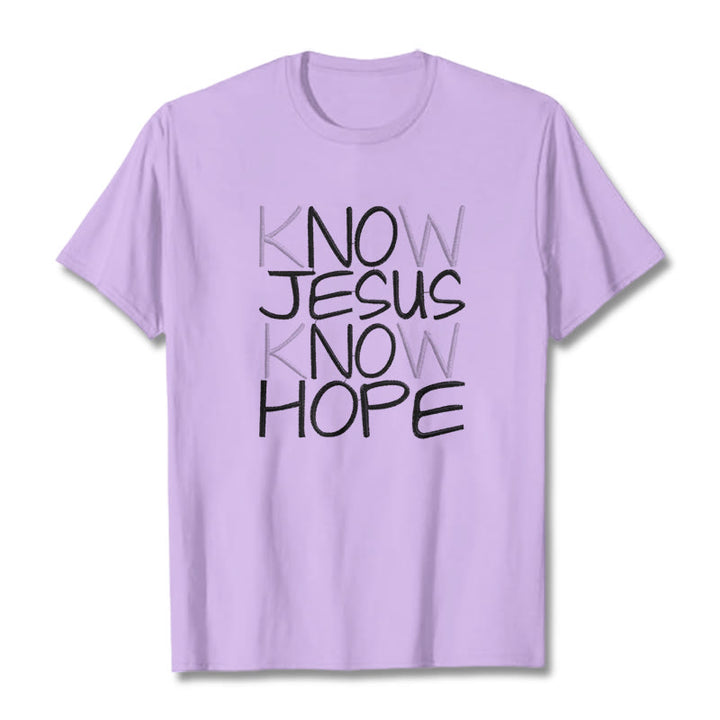 Christianartworkshop Unisex-T-Shirt „Kenne Jesus, kenne die Hoffnung“ - Hellviolett - 2XL - image 13