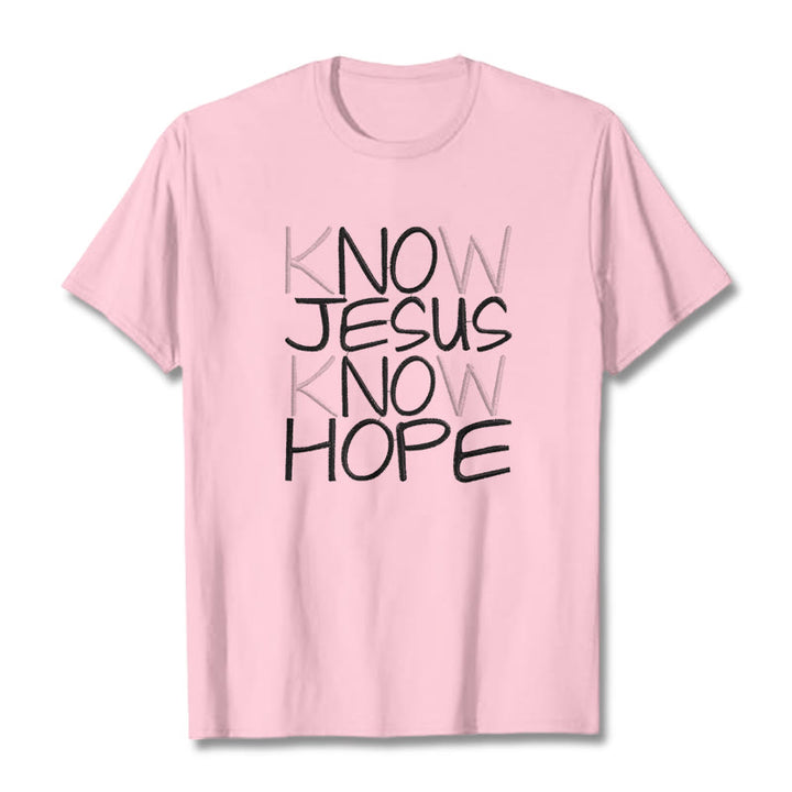 Christianartworkshop Kenne Jesus Kenne Hoffnung Glaubensbekenntnis Unisex-T-Shirt - Hellrosa - 2XL - image 15
