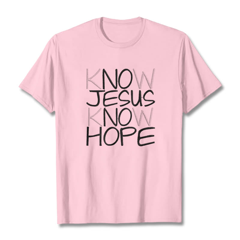 Christianartworkshop Unisex-T-Shirt „Kenne Jesus, kenne die Hoffnung“ - Hellrosa - 2XL - image 17