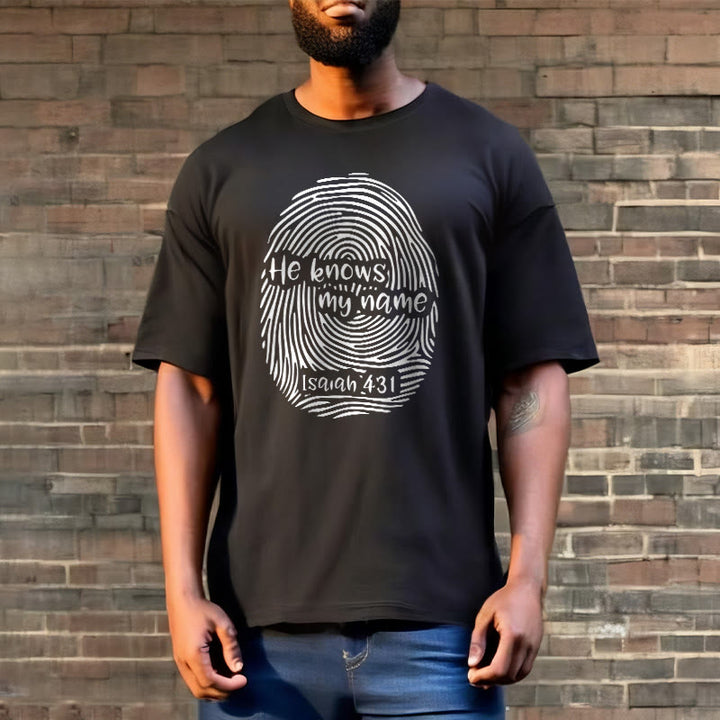 Christianartworkshop Unisex-T-Shirt mit Bibelvers und Fingerabdruck - image 3