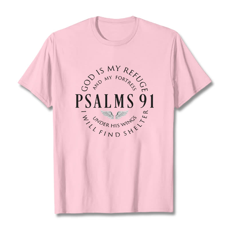 Christianartworkshop Psalm 91 Gott ist meine Zuflucht Unisex T-Shirt - Hellrosa - 2XL - image 17