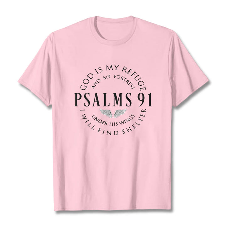 Christianartworkshop Psalm 91 Gott ist meine Zuflucht Unisex T-Shirt - Hellrosa - 2XL - image 17