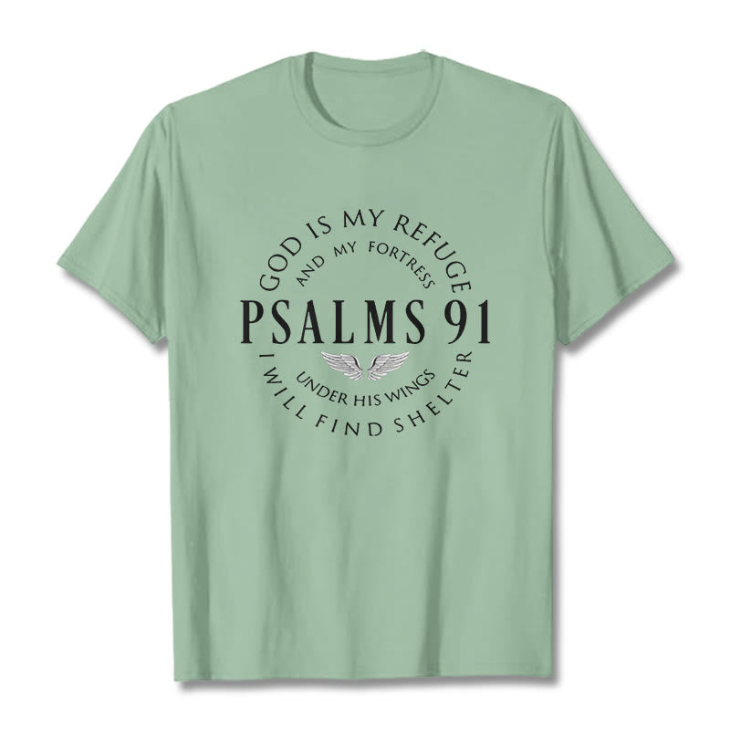 Christianartworkshop Psalm 91 Gott ist meine Zuflucht Unisex T-Shirt - Hellgrün - 2XL - image 15