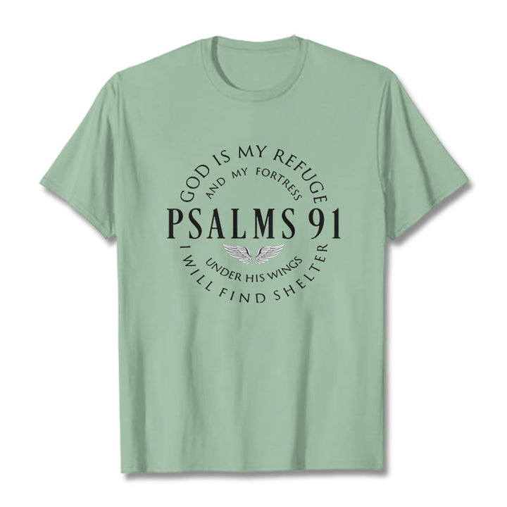 Christianartworkshop Psalm 91 Gott ist meine Zuflucht Unisex T-Shirt - Hellgrün - 2XL - image 15
