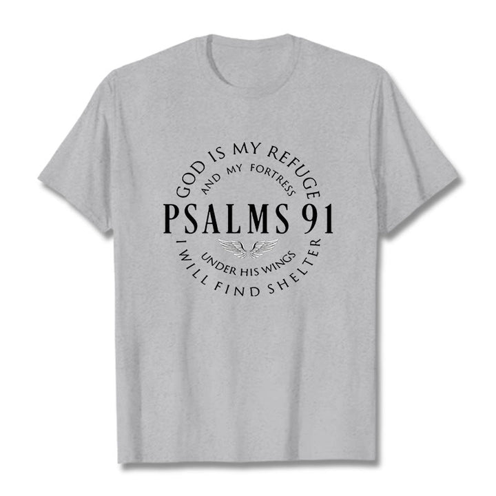 Christianartworkshop Psalm 91 Gott ist meine Zuflucht Unisex T-Shirt - Grau - 2XL - image 19