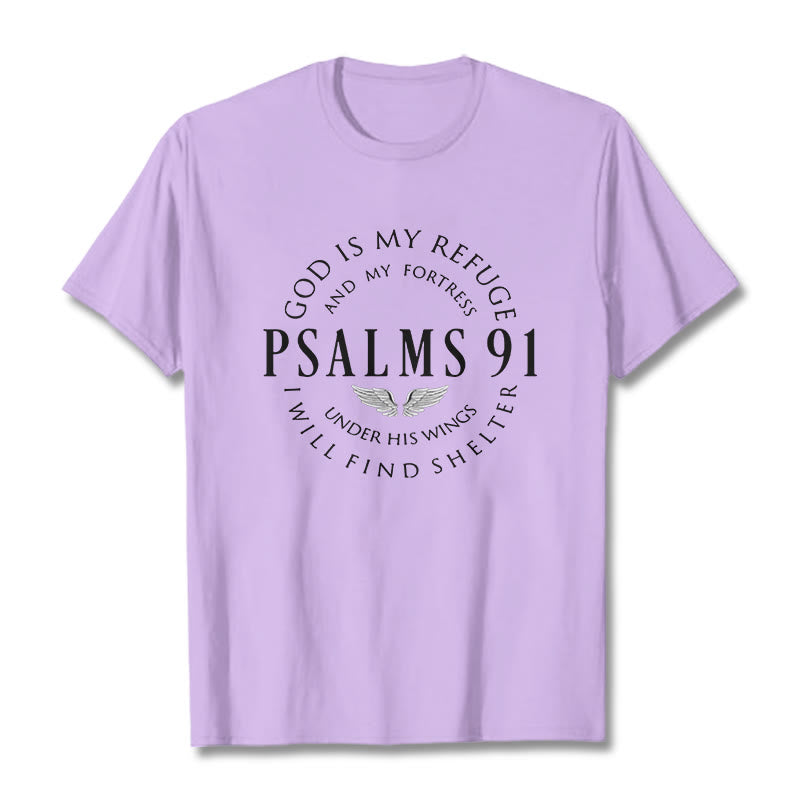 Christianartworkshop Psalm 91 Gott ist meine Zuflucht Unisex T-Shirt - Hellviolett - 2XL - image 13