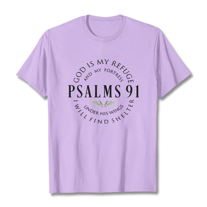 Christianartworkshop Psalm 91 Gott ist meine Zuflucht Unisex T-Shirt - Hellviolett - 2XL - image 13