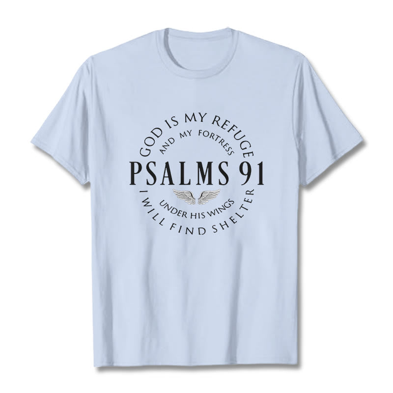 Christianartworkshop Psalm 91 Gott ist meine Zuflucht Unisex T-Shirt - Hellblau - 2XL - image 20