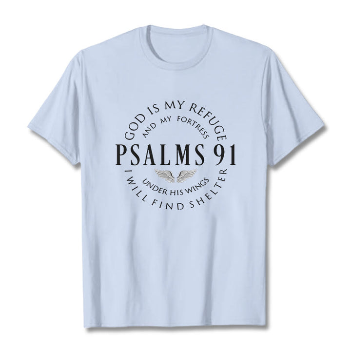 Christianartworkshop Psalm 91 Gott ist meine Zuflucht Unisex T-Shirt - Hellblau - 2XL - image 20