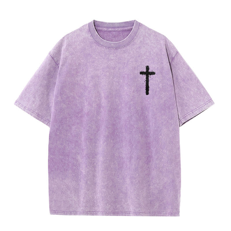 Christianartworkshop Jesus ist König Christliches Unisex-T-Shirt, gewaschen - image 15