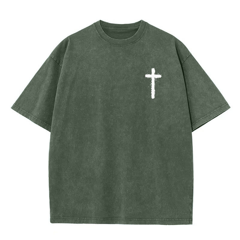 Christianartworkshop Jesus ist König Christliches Unisex-T-Shirt, gewaschen - image 11