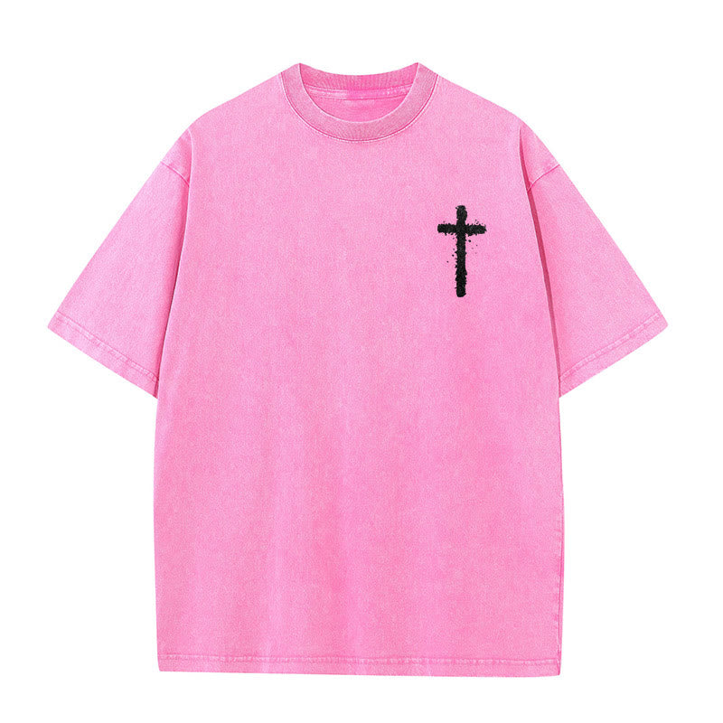 Christianartworkshop Jesus ist König Christliches Unisex-T-Shirt, gewaschen - image 21