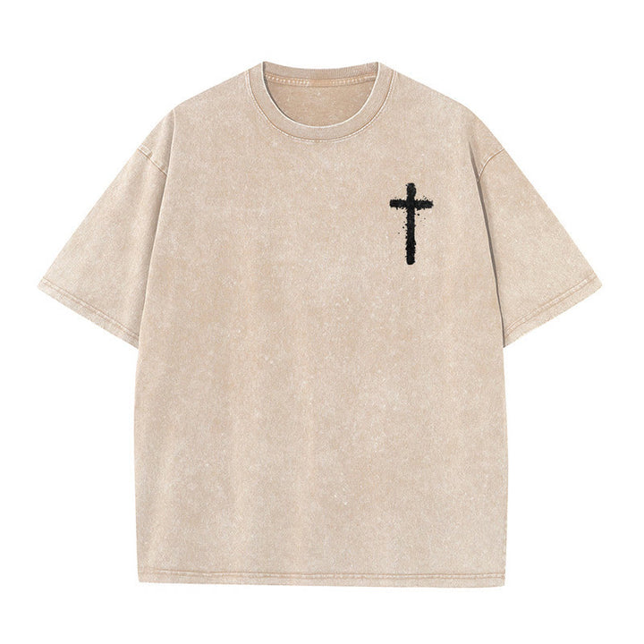 Christianartworkshop Jesus ist König Christliches Unisex-T-Shirt, gewaschen - image 9