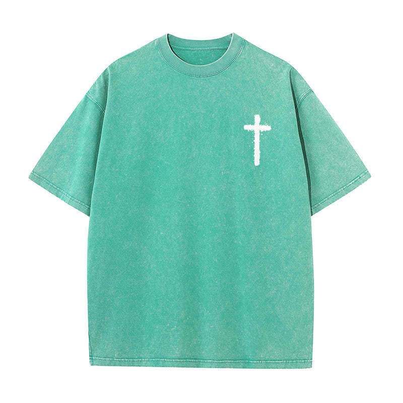 Christianartworkshop Jesus ist König Christliches Unisex-T-Shirt, gewaschen - image 19