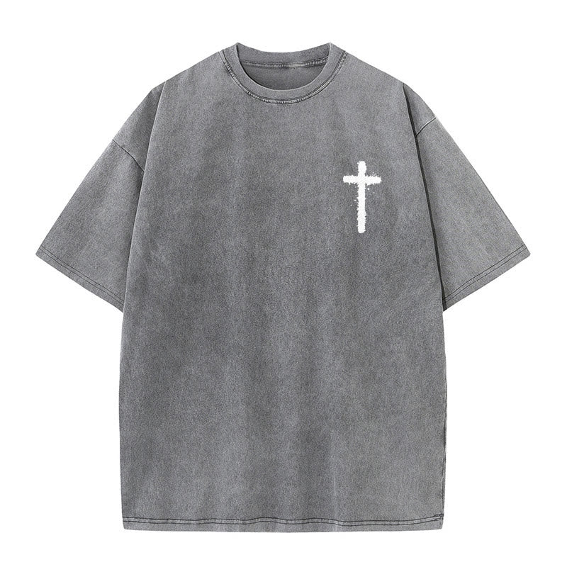 Christianartworkshop Jesus ist König Christliches Unisex-T-Shirt, gewaschen - image 7