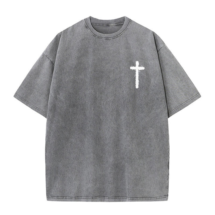 Christianartworkshop Jesus ist König Christliches Unisex-T-Shirt, gewaschen - image 7