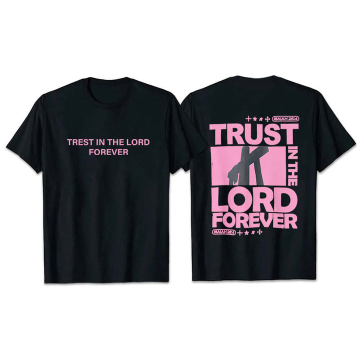 Christianartworkshop T-Shirt mit Aufschrift „Vertraue für immer auf den Herrn“ - Schwarz - 2XL - image 3