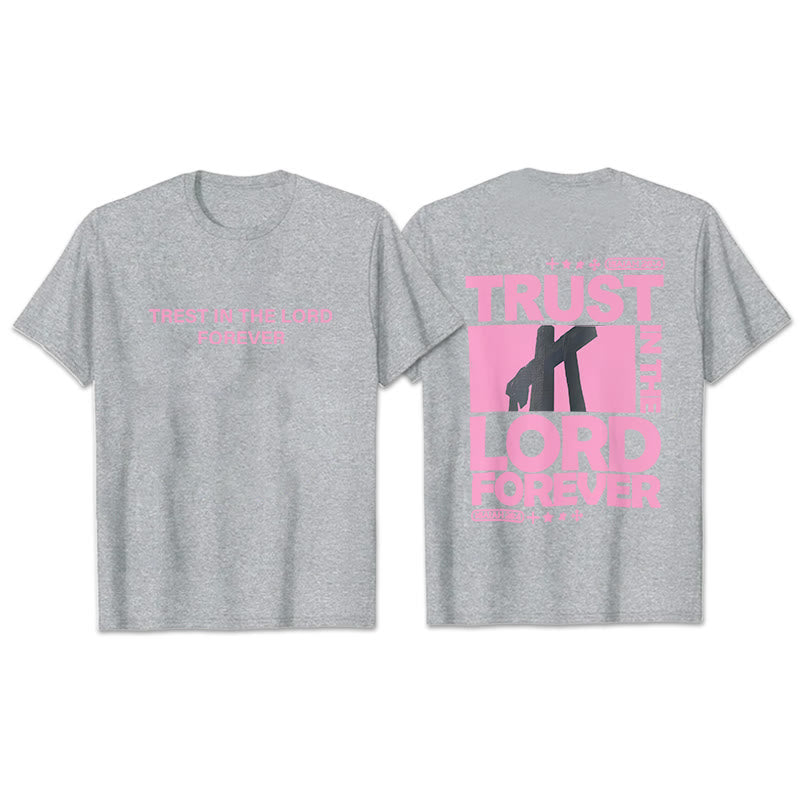 Christianartworkshop T-Shirt mit Aufschrift „Vertraue für immer auf den Herrn“ - Grau - 2XL - image 27